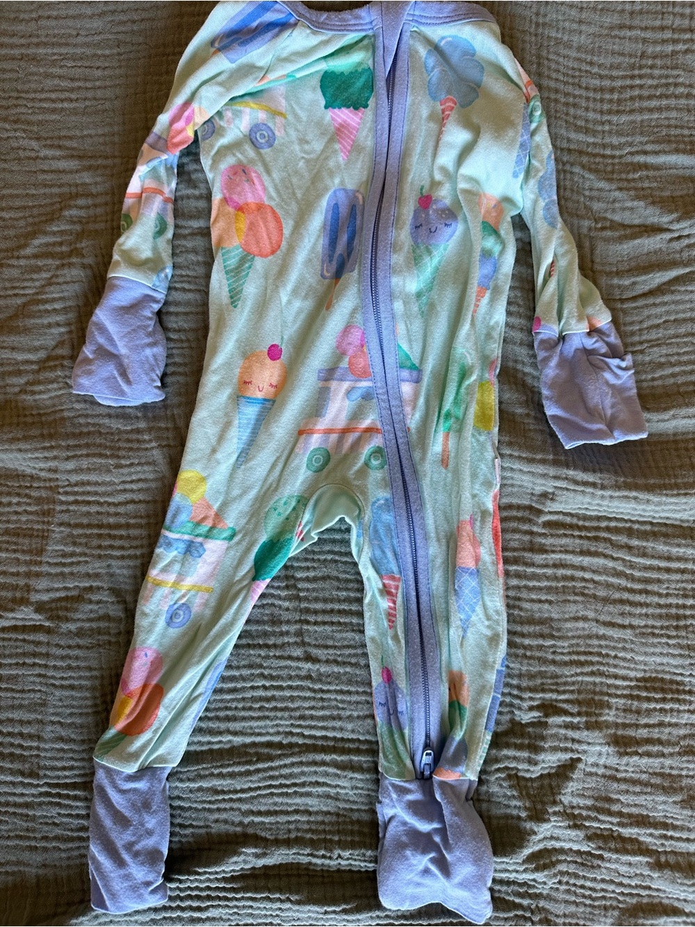 Set of 4, NB & 0-3 months, baby girl sleepers
